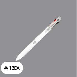 자바펜 N 제트3볼 펜 0.38mm, 화이트, 12개