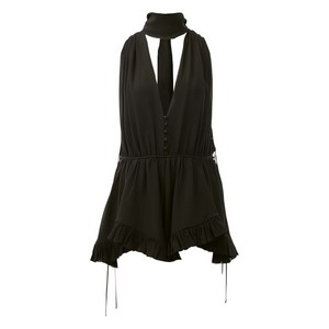 끌로에 V넥 러플 점프수트, 블랙계열, France 38(KR 66)