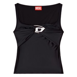 디젤 T아미 트위스트 디테일 버클 탑, 블랙계열, Standard L