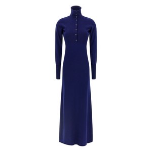 톰포드 골지 니트 폴로 맥시 드레스, 블루계열, Standard S