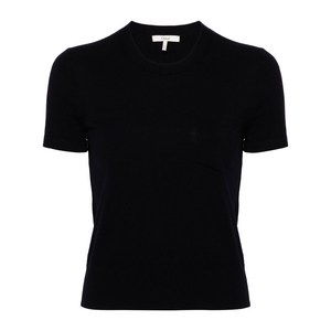 끌로에 로고 자수 울 탑