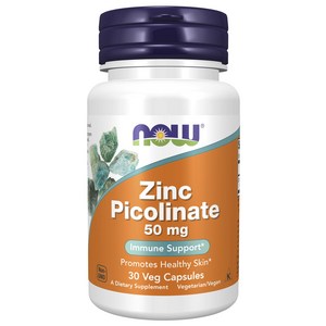 나우푸드 아연 피콜리네이트 50mg 베지 캡슐, 30정, 1개