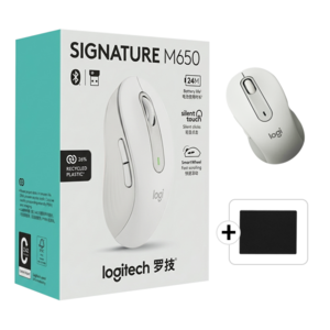 로지텍 M650 SIGNATURE 무소음 무선 마우스 M650L 병행+스토리링크 패드