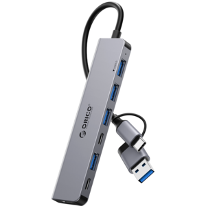 오리코 USB-A Type-C TF/SD카드 알루미늄 2 in 1 케이블 USB허브