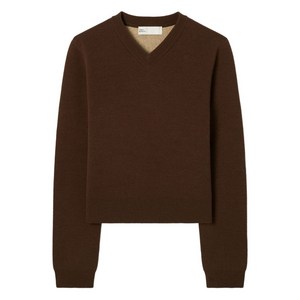 토리 버치 보트 넥 울 캐시미어 혼방 스웨터