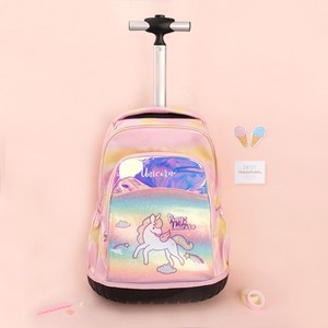 유니콘샤인롤링백팩 가방 여행용 유아 키즈 초등학생 주니어 기내용 유치원 아동 어린이 캐리어