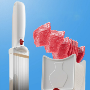 SMABAT 고기 전용 슬라이서 고기 슬라이서 생고기슬라이서 가정용 생고기슬라이서 고기 채칼 두께 조절 블랙 화이트, 화이트, 12.4x7.9x3..., 1개