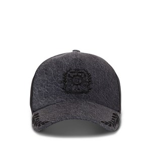 발망 에쿠손 자수 데님 캡 모자, Dual numeric 0-1, 그레이계열