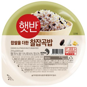 햇반 찰잡곡밥, 210g, 16개