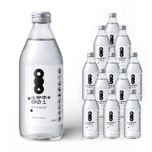 소우주001 유리병 미네랄워터 미세플라스틱없는 물 고순도 산소 충전 (12병 세트)