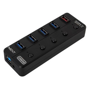 넥스트유 USB3.0 4포트+충전 1포트 유전원허브 /NEXT-UH305