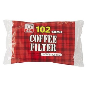 칼리타 커피 필터 화이트 2-4인용 NK102, 100개, 1개