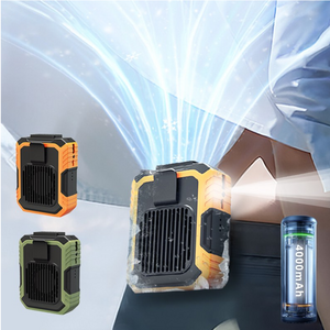 Ataasha 휴대용 허리선풍기 무선 냉각 선풍기 4000mAh 보조 배터리/LED 무드등/클립형