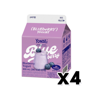 연세 블루베리요거트 팩음료 300ml x 4개, 1개입