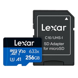 렉사 하이퍼포먼스 microSDXC 메모리카드 UHS-I 633x, 256GB, 1개