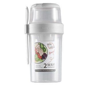 엠토이 샐러드 컵 도시락 310ml + 760ml, 화이트, 1개