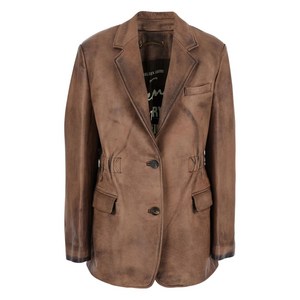 골든 구스 버튼 레더 재킷, 브라운계열, Italy 40(KR 55)