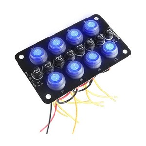 캠핑카 카라반 전원 분배 박스 12V 24V 10A 멀티 포트 스위치 퓨즈 홀더 자동차 트럭 용 제어판 해양 방수 액세서리, 1개