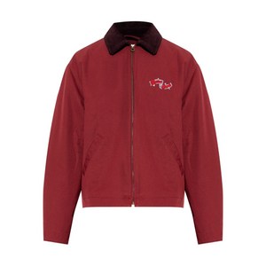겐조 로고 자수 코듀로이 칼라 재킷, 레드계열, Standard S(KR 95)