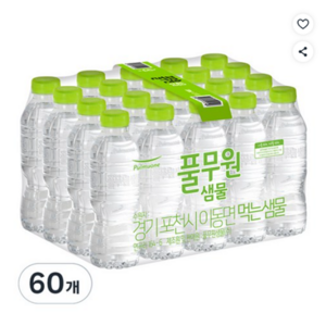 풀무원샘물 생수 무라벨, 330ml, 60개