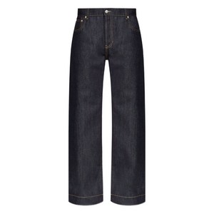 알렉산더맥퀸 로고 패치 진, 블루계열, Italy 46