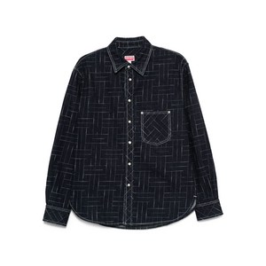 겐조 기하학 패턴 코튼 셔츠, 블루계열, Standard M(KR 39)