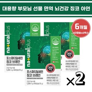 대용량 부모님 선물 면역 뇌건강 플라보놀배당체 징코 포스타티딜세린 식약처인증 NONGMO 대두레시틴 홍삼분말 30대 40대 50대 주부 시니어 할아버지 할머니 아연 포스트파티딜세린
