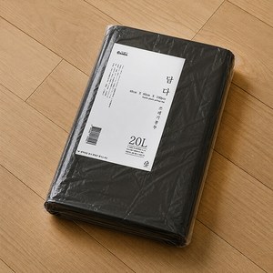 담다비닐 쓰레기 비닐봉투 검정 100p, 60L, 1개