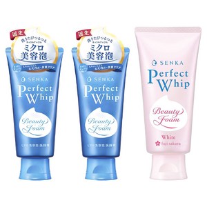 센카 퍼펙트 휩 페이셜 워시 120g 2개 + 화이트 후지 사쿠라 100g 1개