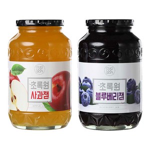 초록원 사과잼 1kg + 블루베리잼 1kg/과일잼, 2개