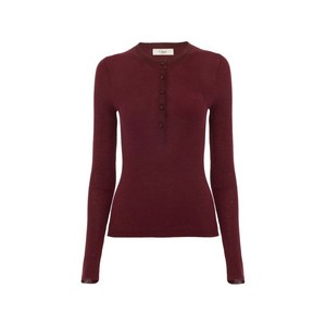 끌로에 골지 헨리 티셔츠, 레드계열, Standard L(KR 66)