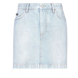 돌체앤가바나 로고 장식 데님 스커트, 블루계열, Italy 36(KR 33)