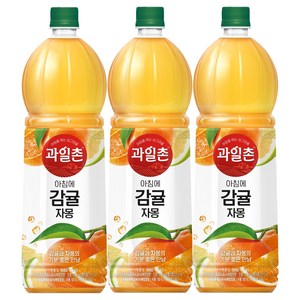 해태 과일촌 감귤자몽 1.5L 감귤자몽주스/과일주스, 3개