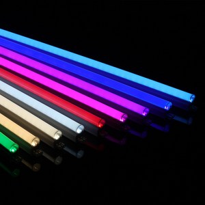 LED T5 간접조명 플리커프리 일자등 컬러 슬림형광등 라인 무드등 LED바, 900mm 15W, 핑크, 1개