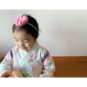 유아 아동 배씨머리띠 한복머리장식