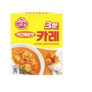 오뚜기3분 카레 약간매운맛, 200g, 3개