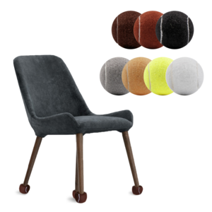 키에코베 테니스공 의자발 커버, 그레이, 6.2 x 4cm, 16개