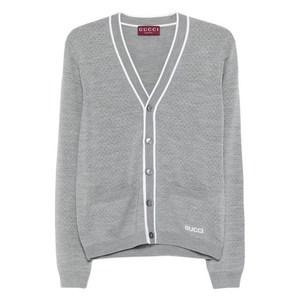 구찌 로고 자수 가디건, 그레이계열, Standard XL(KR 115)