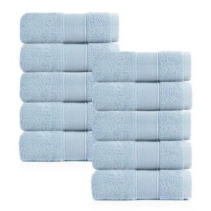 록신 호텔수건 타월 코면사 부드러운 540GSM 40수, 민트블루, 10개