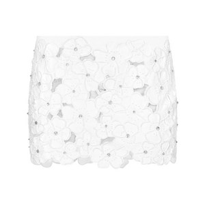 돌체앤가바나 플로럴 자수 미니 스커트