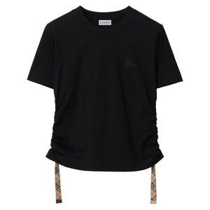 버버리 주름 코튼 티셔츠, 블랙계열, Mid standard XS(KR 44)