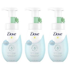 도브 센시티브 마일드 케어 크리미 거품 세안제, 150ml, 3개