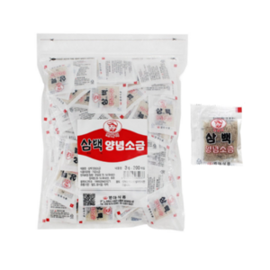 삼계탕소금 3g 200개입 업소용 배달소금 범아식품, 600g, 2개