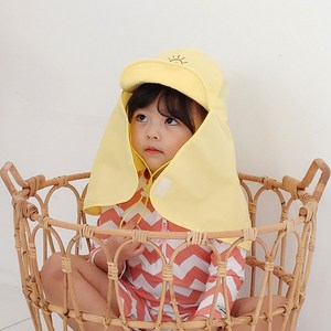 아동 수영모자 햇님 여아 UV플랩캡 남아 아쿠아 유아 수영모 자외선차단 모자