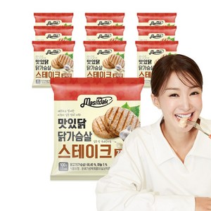 [랭킹닭컴] 맛있닭 닭가슴살 스테이크 갈릭맛, 100g, 10개, 100g