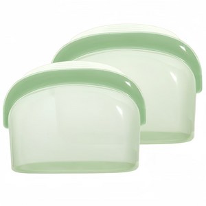 NIUFLY 다회용 실리콘 지퍼백 2종 세트 밀폐 우수 냉장고정리 용기