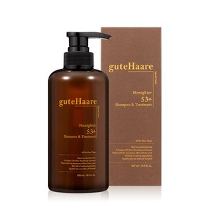 구트하르 탈모완화 맥주효모 두피 집중케어 탈모케어 허니비어 53+ 샴푸 앤 트리트먼트 500ml, 1개