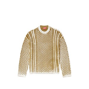 디젤 스트라이프 스웨터, 브라운계열+화이트계열, Standard S