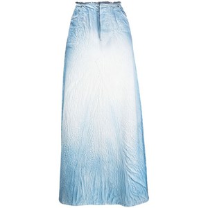 디젤 De-Pago-Fsd1 A라인 데님 맥시 스커트, 블루계열, Denim size 28(KR 71-72)