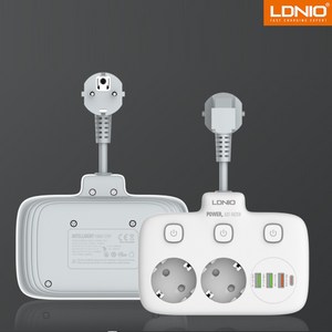 LDNIO 멀티탭 20W쾌속 충전 2구+3 USB 유럽버전/ 1PD3.0/20W /1QC3.0/18W / 2USB-A/12W, 2개